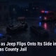 FFP illustration of police cruisers and a fire truck at a night crash scene with an overturned vehicle